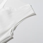 White Acetate V-Neck Tank Top GOELIA