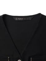 V-Neck Top And Straight Pants Two-Piece Set GOELIA