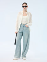 100% Cotton Denim Women Curved Jeans GOELIA