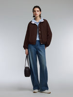 [Preview] Reversible Goose Down Baseball Jacket GOELIA