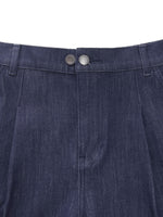 Stretchy Denim Adjustable Waist Women Shorts GOELIA