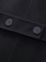 Cashmere Wool Blend Notched Collar Double-Faced Women Overcoat GOELIA