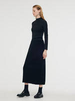 Tencel Stretch Knitted Women Midi Skirt GOELIA