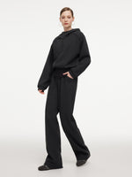 Half-Zip Hooded Knit Top And Pants Two-Piece Set GOELIA