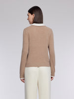 [Preview] 100% Wool Mock-Layered Women Knit Top GOELIA