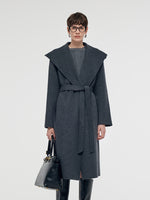 Wool Wide Lapel Women Overcoat GOELIA
