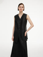 18MM Gambiered Canton Gauze Women Vest GOELIA