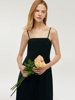 Women Knitted Detachable Spaghetti Strap Midi Dress GOELIA