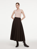 [Preview] A-Line Side Slit Women Pleated Skirt GOELIA