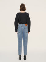 100% Cotton Denim Women Tapered Ankle Jeans GOELIA