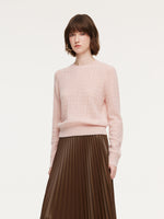 100% Cashmere Textured Women Sweater GOELIA
