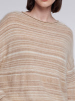 [Preview] Brushed Cashmere Wool Stripe Women Sweater GOELIA