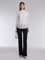 [Preview] Fleece-Lined Stretch Knit Flared Pants GOELIA