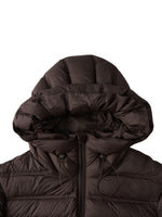 [Preview] Narrow-Quilted Goose Down Hooded Cropped Jacket GOELIA