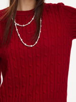 100% Wool Cable Knit Women Sweater GOELIA