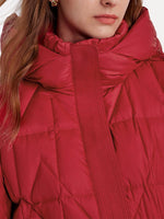 Hooded Pleated Goose Down Garment GOELIA
