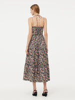Cotton Halterneck Slip Maxi Dress With Detachable Bra Pads GOELIA