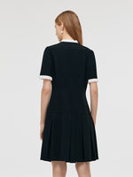 Triacetate Ruffle Women Mini Dress GOELIA