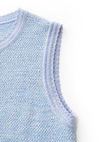 Single-Breasted Round Neck Women Knit Vest GOELIA