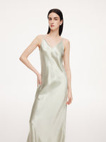 100% Acetate Women Slip Maxi Dress GOELIA