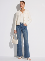 Round Neck Single-Breasted Women Cardigan GOELIA