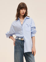 100% Cotton 3D Butterfly Women Loose Fit Shirt GOELIA