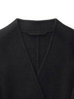 Tencel Wool Women Mid-Length Wrap Coat GOELIA