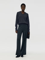 Machine Washable Wool Wide Leg Women Pants GOELIA