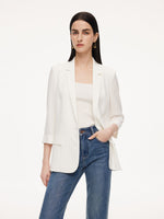 Acetate Blend Slim Fit Women Blazer GOELIA