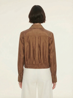 Tencel Blend Women Sheer Cropped Jacket GOELIA