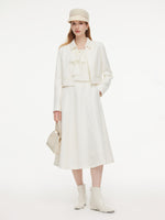 Wool Blend Tweed Cropped Jacket And Sleeveless Dress Two-Piece Set GOELIA