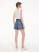 100% Cotton Denim A-Line Women Shorts GOELIA