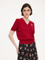 [Preview] Tencel Blend Floral Embroidered Women Knit Top GOELIA