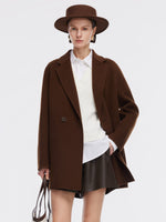 Cashmere Wool Blend Double-Faced Women Coat GOELIA