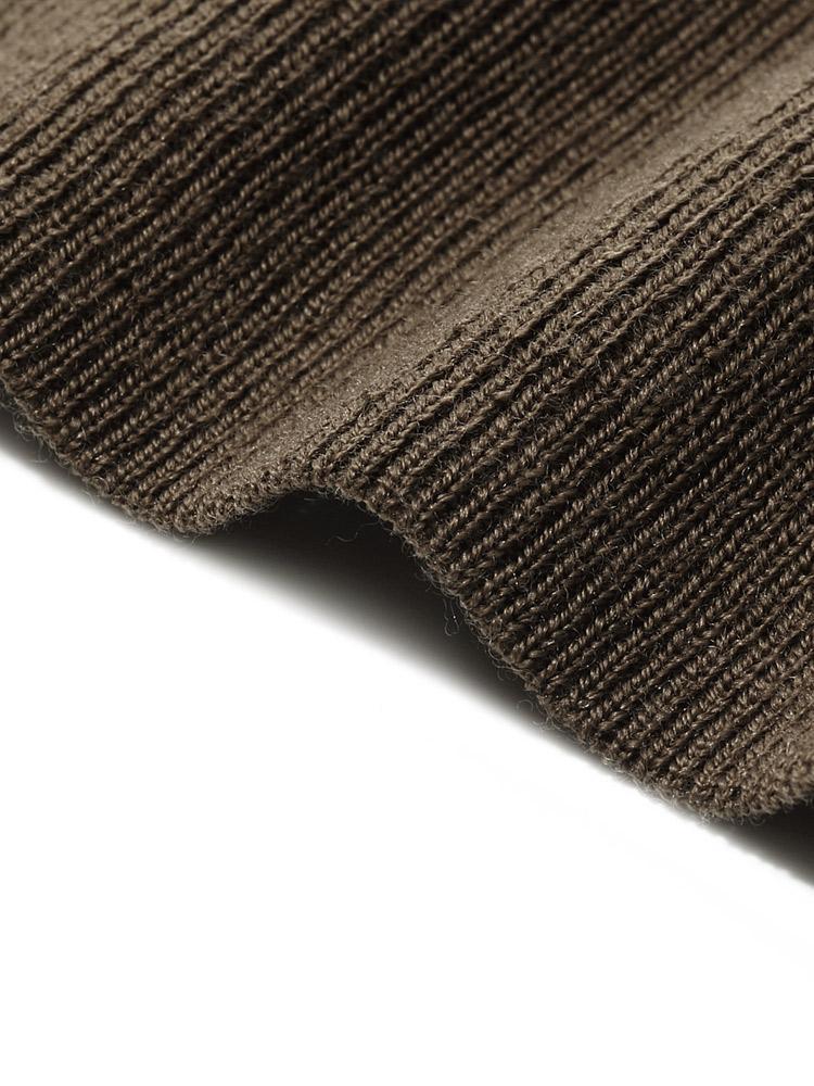 Machine Washable Wool V-Neck Sweater GOELIA