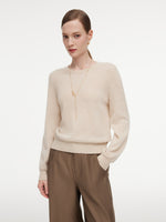 100% Cashmere Rhinestone Women Sweater GOELIA