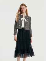 Classic Tweed Cropped Women Jacket GOELIA