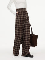 High-Waisted Plaid Women Pants GOELIA