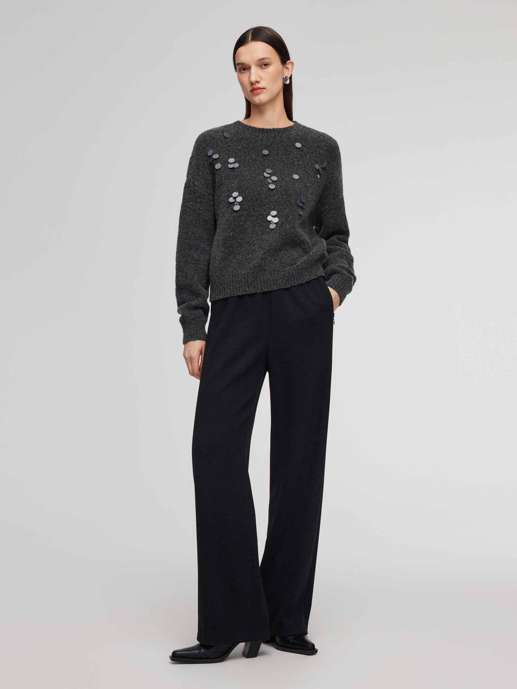 Stretch Loose Straight Leg Women Pants GOELIA