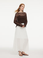 Elastic Waist Wrinkle-Resistant A-Line Women Knit Skirt GOELIA