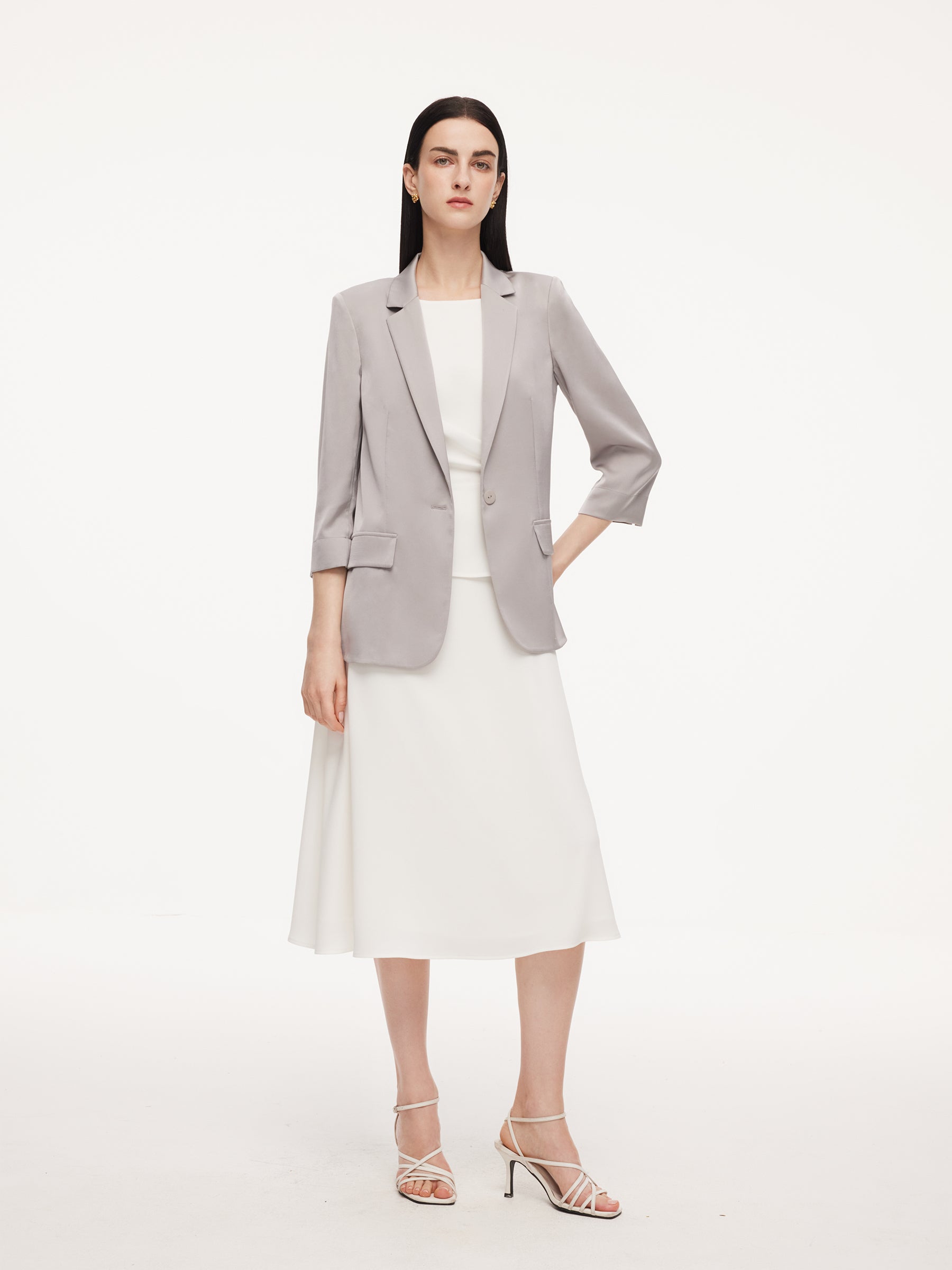 22MM Mulberry Silk Women Blazer GOELIA