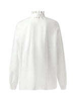 Diacetate Ruffle Collar Women Shirt GOELIA