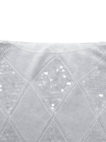 Lyocell Wool Cashmere Blend Sequins Women Open-Knit Sweater GOELIA