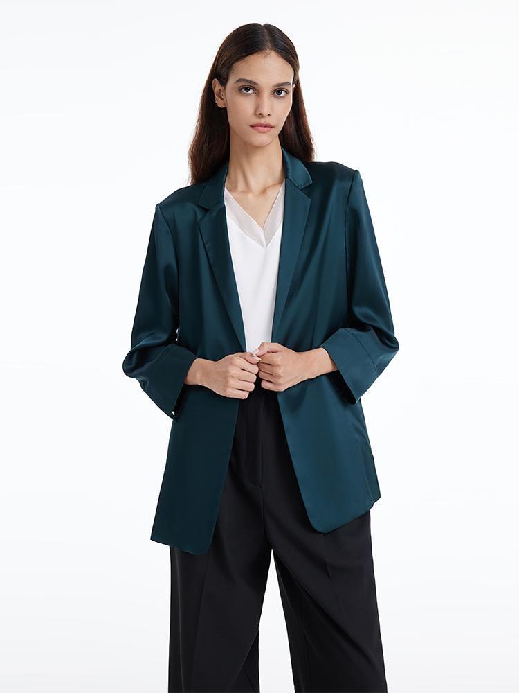 One Button Triacetate Blazer GOELIA