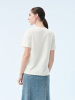 [Preview] 100% Cotton Round Neck Women T-Shirt GOELIA