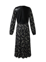 Eco-Friendly Fur Vest And Floral Print Dress Two-Piece Set GOELIA