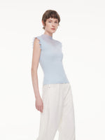 Ruffle Cuff Women Knit Tank Top GOELIA
