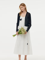 Acetate 3D Butterfly Maxi Dress And Cardigan Two-Piece Set GOELIA