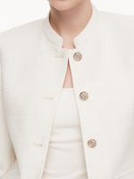 Stand Collar Single-Breasted Women Jacket GOELIA