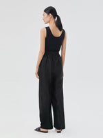 18 Momme Xiang Yun Silk Ankle Banded Pants For Women GOELIA